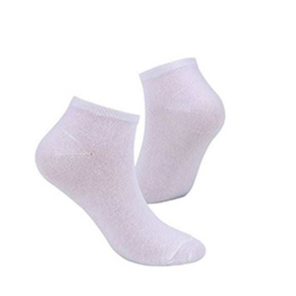 2DXuixsh 10 Pairs Mens Womens Ankle Compression Socks Cotton Non Slip Low Cut Soft Stretchable Athletic Running Socks Thin No Show Solid Casual Socks White