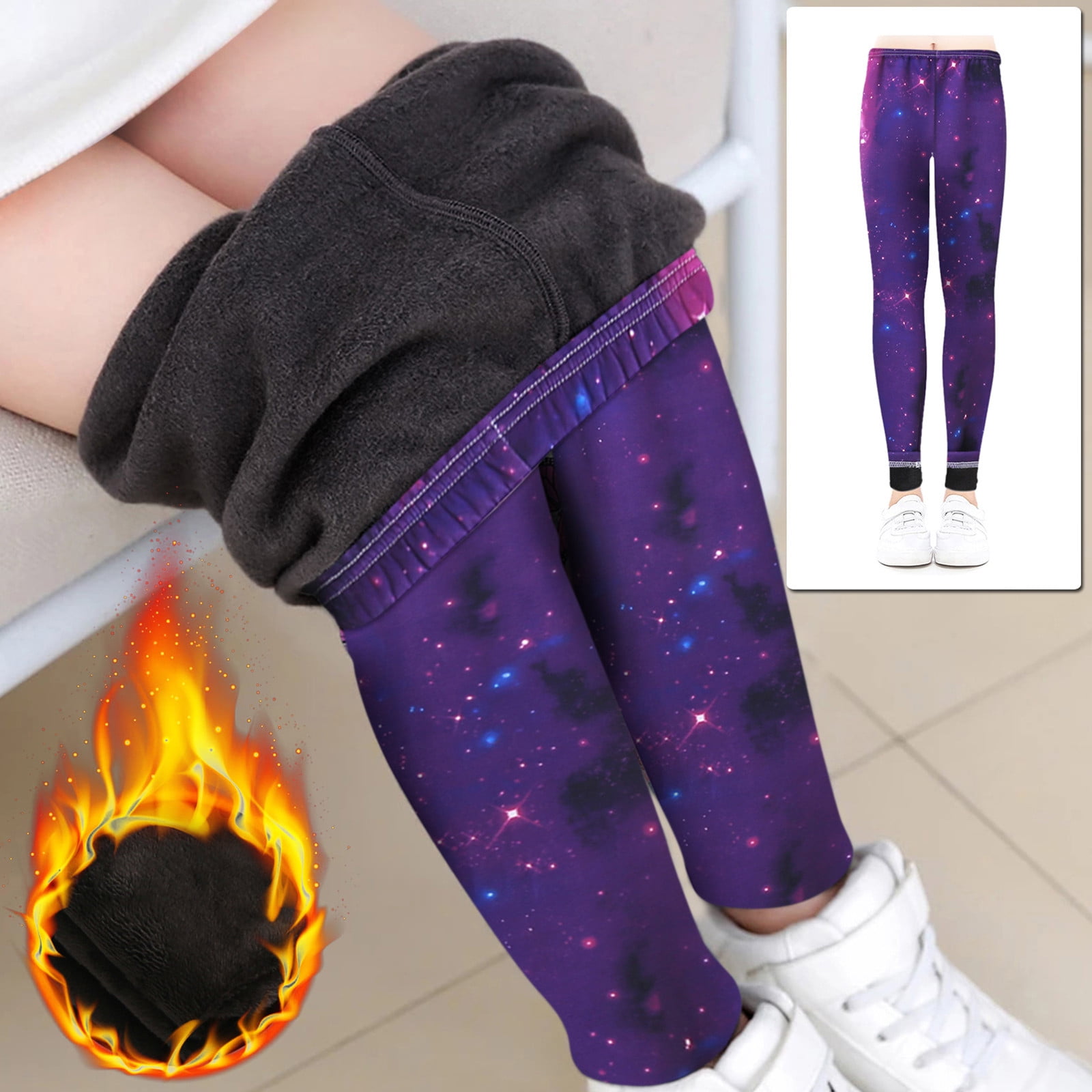 2DXuixsh 12 Girl Clothes Warm Thick Clothing Children Trousers