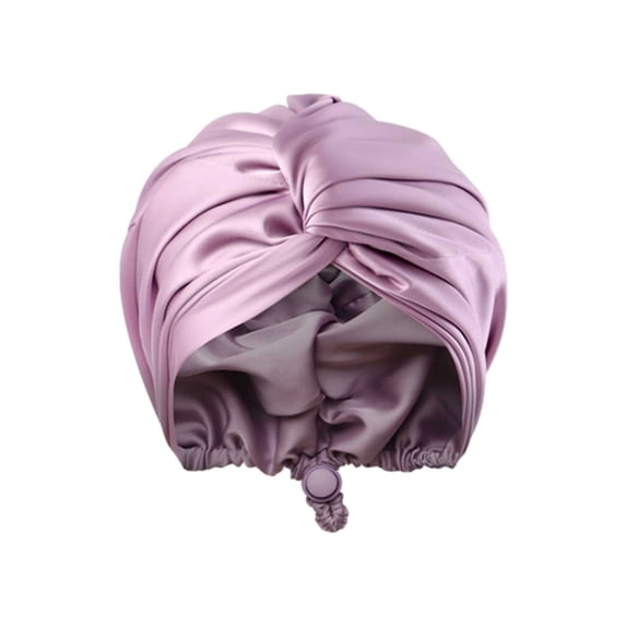 2DXuixsh 1Pc Adjustable Silk Satin Hair Bonnet for Sleeping Double Layer Hair Wrap Sleep Cap Turban for Women Men Curly Straight Hair Long Large Braid Unisex C