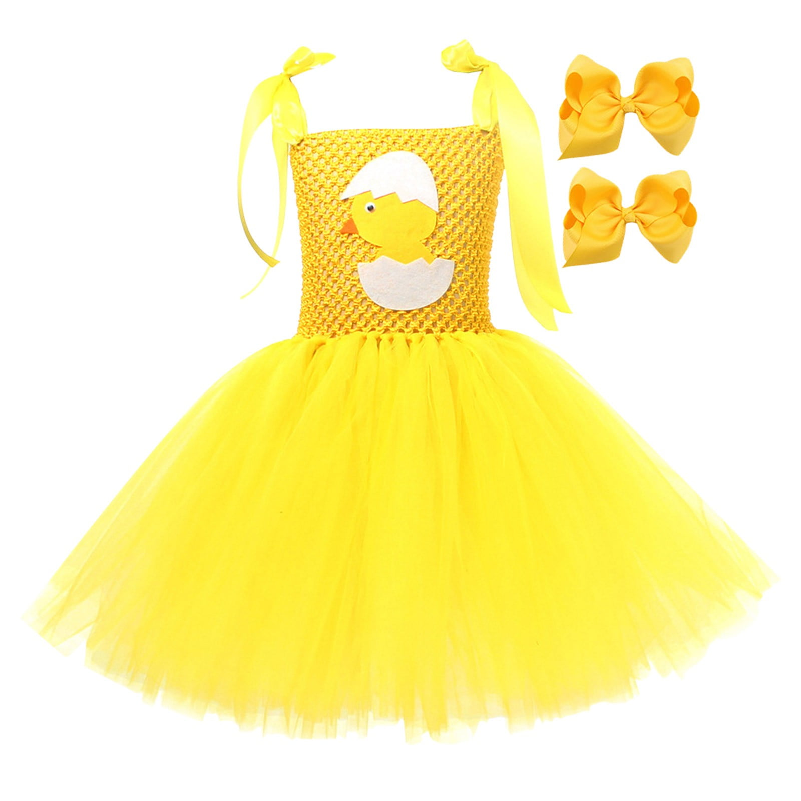 2 Piece Girls Bunny Yoke Dress