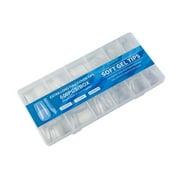 2DXuixsh 600Pcs False Nails Transparent Square Nail Tips Clear Gel Nail Tips Full Cover Medium Length Square Nails Acrylic False Nail Tip for Salon and Home Nail Design 12 Sizes Clear