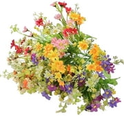 2DXuixsh Artificial Outdoor Flowers Silk Wildflowers Decor Flower Artificial 6Pcs Garden Indoor Daisy Outside Artificial Flowers Knitted Flowers Bouquet Silk Cloth Multi-Color