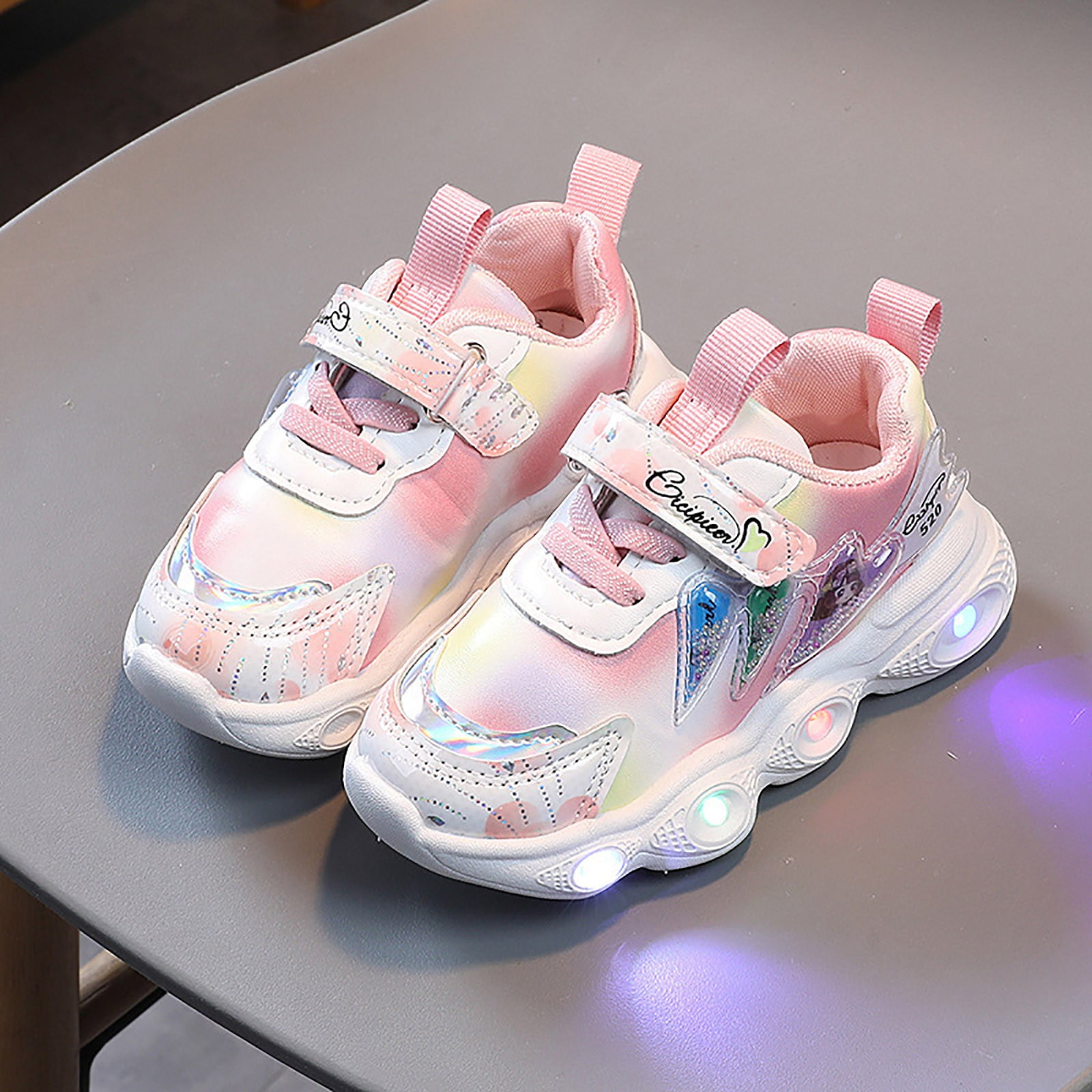 2DXuixsh Baby Girl Tennis Shoes Light Up Shoes For Girls Toddler Led  Walking Shoes Girls Kids Children Baby Casual Shoes Girls shoes Boots Size  13 Pu Pink 22 