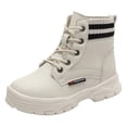 thumbnail image 1 of 2DXuixsh Boots for Girls Children Shoes Comfortable Soft Soled Flat Short Boots Fashionable Outdoor Warm Short Boots Cute Lightwight Warm Winter Boots Beige Size 36, 1 of 7