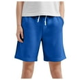 thumbnail image 1 of 2DXuixsh Boys' Shorts Beach Wear Adjustable Waist Relaxed Fit Pant Boys Girls Basketball Shorts Athletic Soccer Shorts Casual Shorts Breathable Loose Pants Blue Size 100, 1 of 4