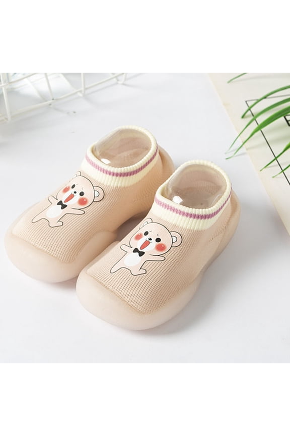 Boys Toddler Shoes Size 7 Wide Baby Home Slippers Cartoon Warm House Slippers for Lined Winter Indoor Shoes Toddler Socks Little Boys High Tops Cotton Pink 24