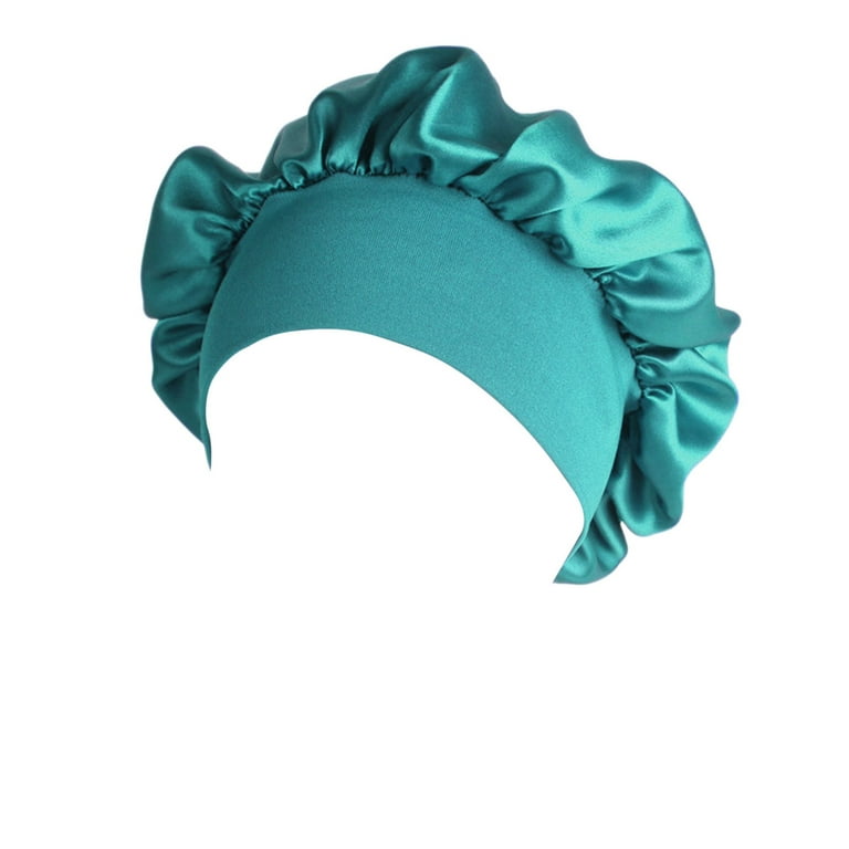 Double layered Satin Silky Adjustable Bonnet - Satin Lined Sleep Cap