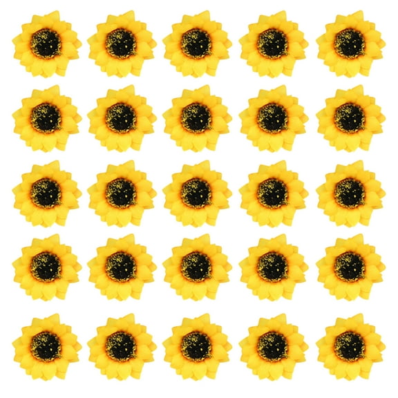 2DXuixsh Christmas Decorations 25Pcs Artificial Silk Sunflower Head Wedding Party Home Office Decor Crafts 7Cm Artificial Silk Sunflower Wedding Fall Autumn Party Floral Wreath Accessories Yellow