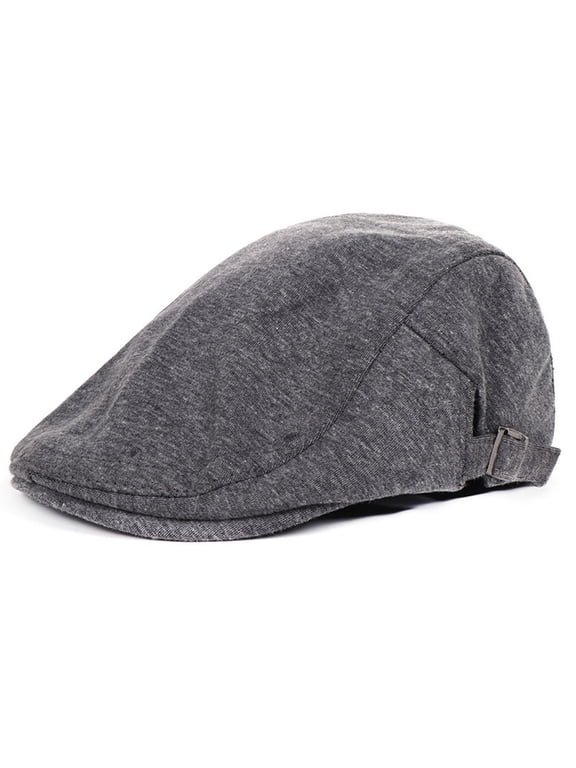 Creamy Fashion Casual Womens Mens Unisex Beret Hat Solid Baseball Flat Cap Topee French Clip Hats for Men Women Baseball Cap Dark Gray One Size