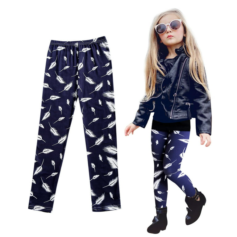 2DXuixsh Fall Baby Clothes Girl Baby Trousers Autumn Clothing Plus Slim Pants  Clothes Sweet Kids Children Spring Girls Pants Leggings Printed Girls Pants  Girl Plaid Pants Polyester Navy 55 