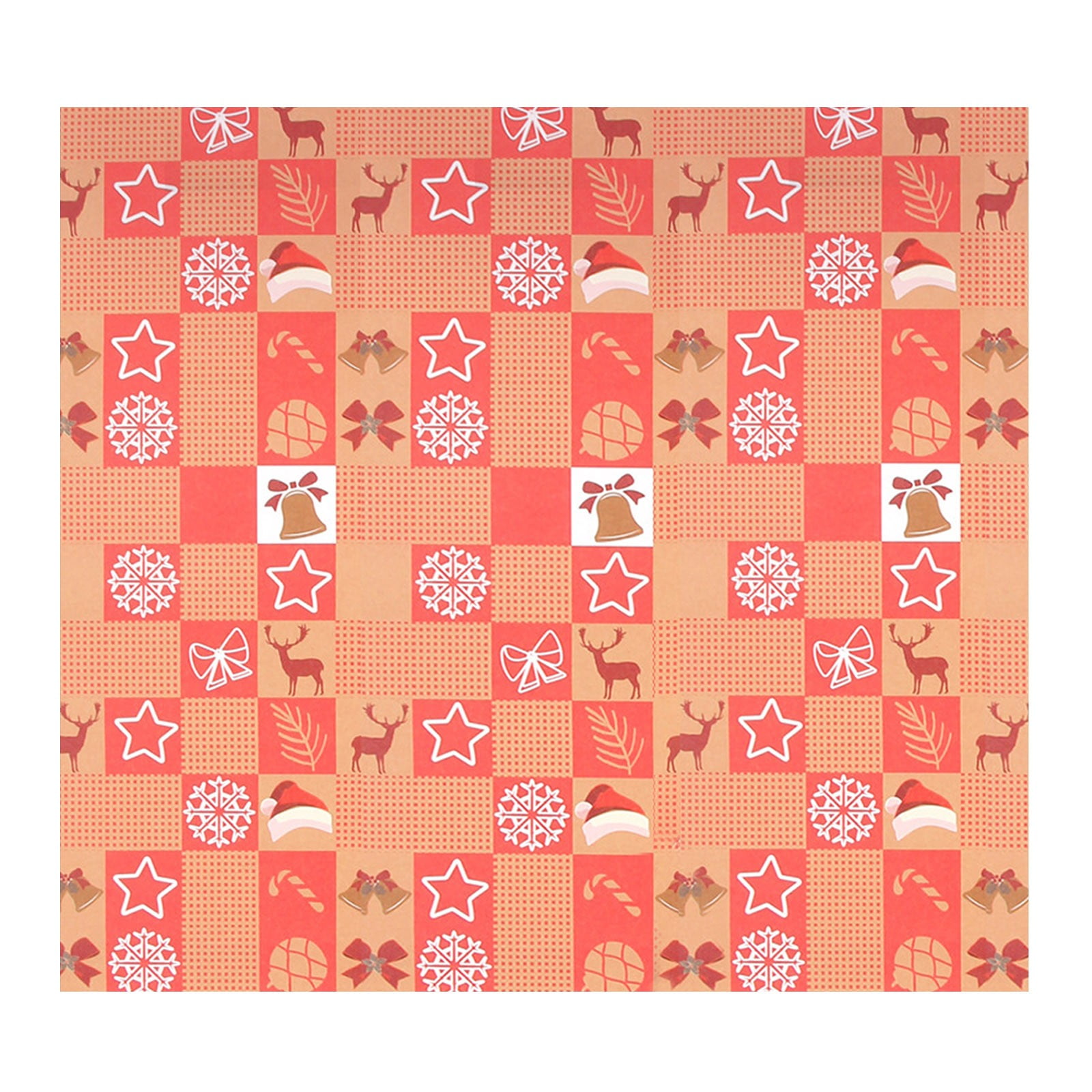 Rust Merry Christmas Pattern Wrapping Paper Sheets Each Sheet 20x29 Holiday  Cozy Wrap Gift Present Roll Kids Cute Red 