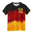2DXuixsh Girls Clothes Girls Tops Germany Fans Team Print T Shirt Tie