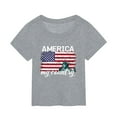 2DXuixsh Girls Clothes Summer Independence Day Printed Short Sleeved