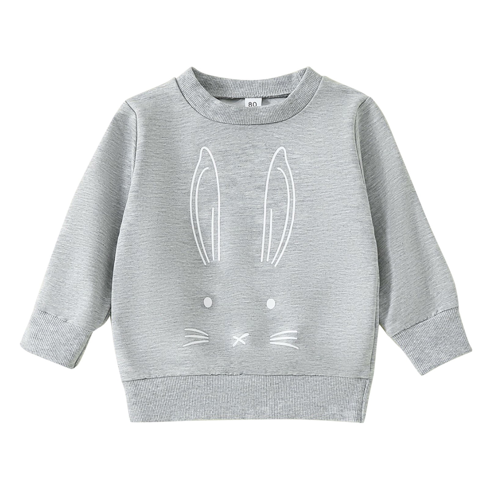 2DXuixsh Girls Hoodie Kids Children Girls Easter Long Sleeve Printstops