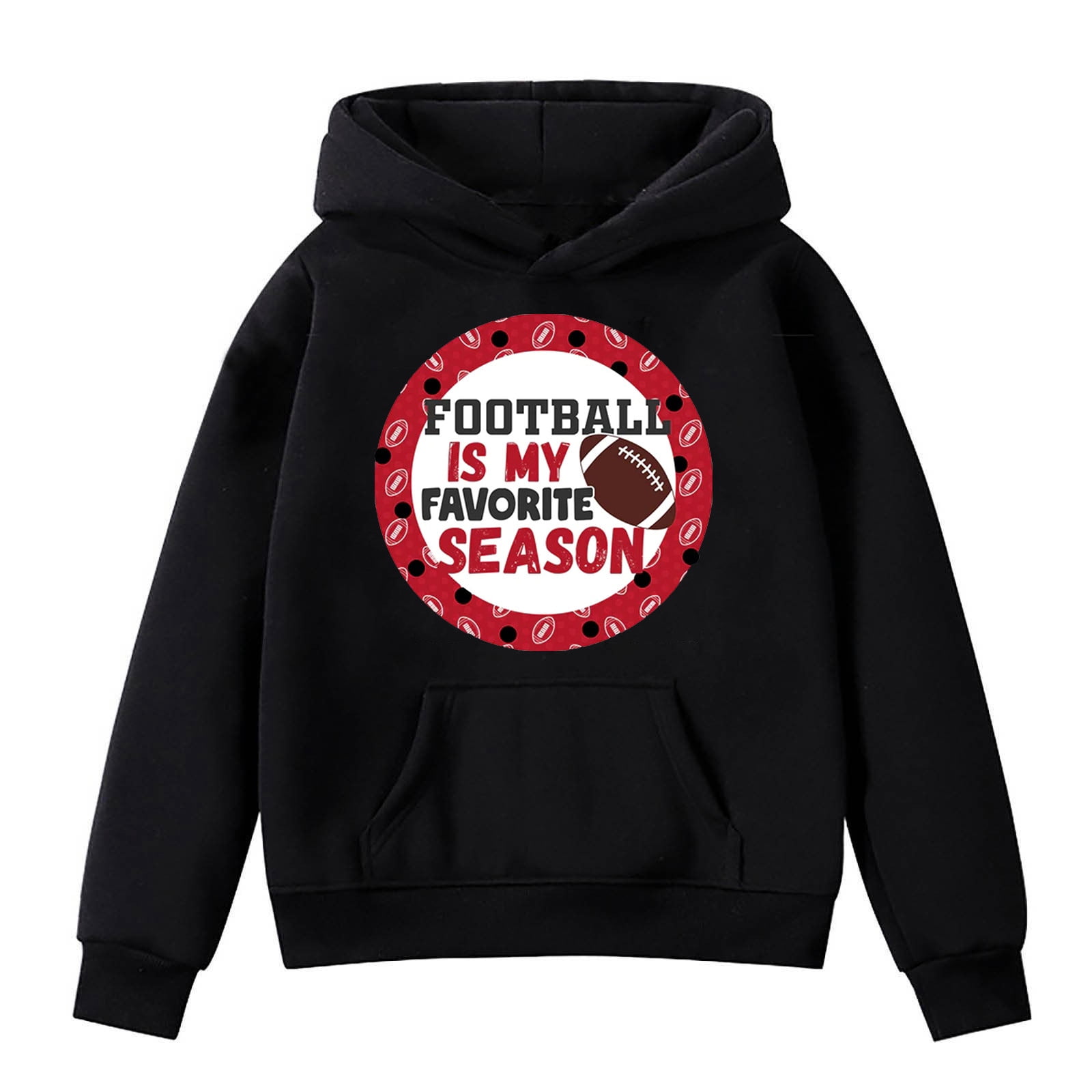 2DXuixsh Girls Hoodie Toddler Kids Football Fans Teen Sweatshirt Player