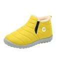 thumbnail image 1 of 2DXuixsh Girls Knee High Snow Boots Childrens Winter Childrens Boots Flat Splashing Warm Short Tube Snow Boots 7T Girls Boots Eva Yellow 32, 1 of 6