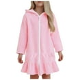2DXuixsh Girls Party Dress Cute Girls Comfortable Dress Hooded Long