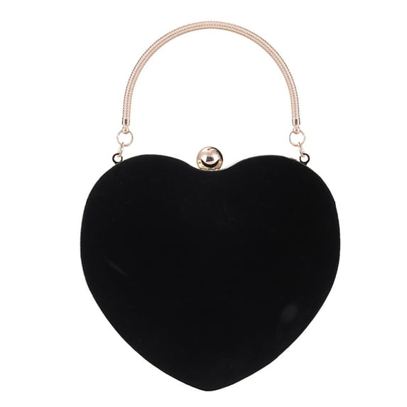 2DXuixsh Handmade Clutches Party Clutch Purse Cute Heart Shaped Women Handbag Evening Bags Clutch Set Purses for Women Bags for Women Black One Size