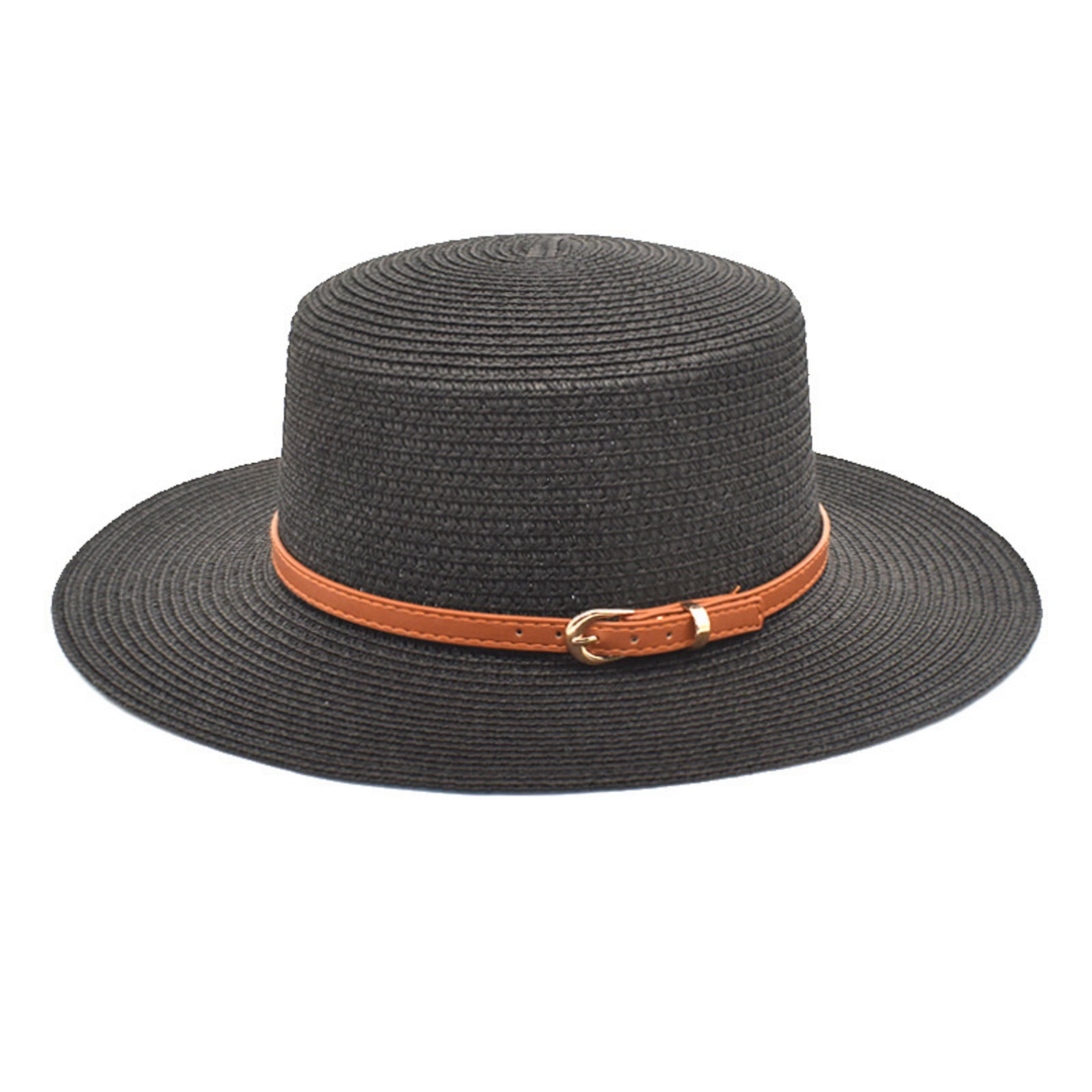2DXuixsh Hats for Men Women Fish Hat Black Adults Unisex Retro Western  Cowboy Riding Hat Leather Belt Wide Cap Straw Hat Pool Hat Men Bucket Hat  Black