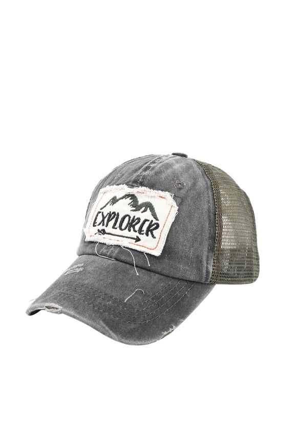 Hats for Men Women Cap Embroidered Letters Hat Womens Mesh Hatspatch Preppy Hat Retro Baseball Cap Baseball Cap Sayings Bucket Hat Dark Gray
