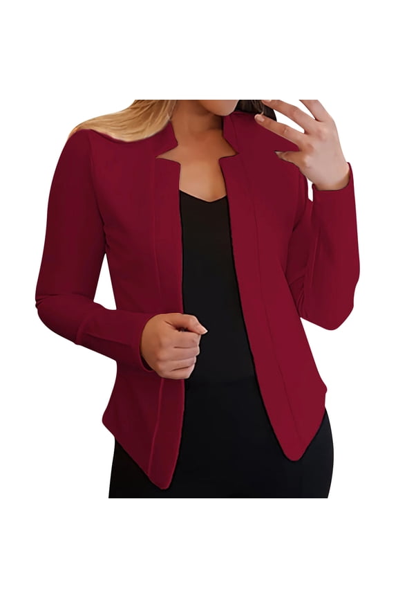 Hi Low Dress Jacket Womens Casual Pocketed Office Draped Open Front Cardigans Jacket Work Suit Cold Coats Women Winter Jackets for Women Polyester,Spandex Xxl