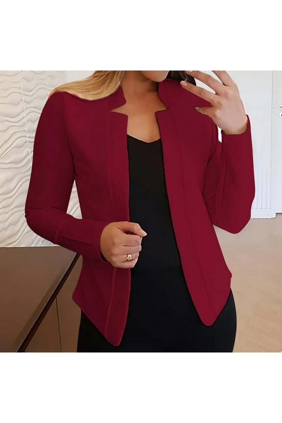 Hi Low Dress Jacket Womens Casual Pocketed Office Draped Open Front Cardigans Jacket Work Suit Cold Coats Women Winter Jackets for Women Polyester,Spandex Xl