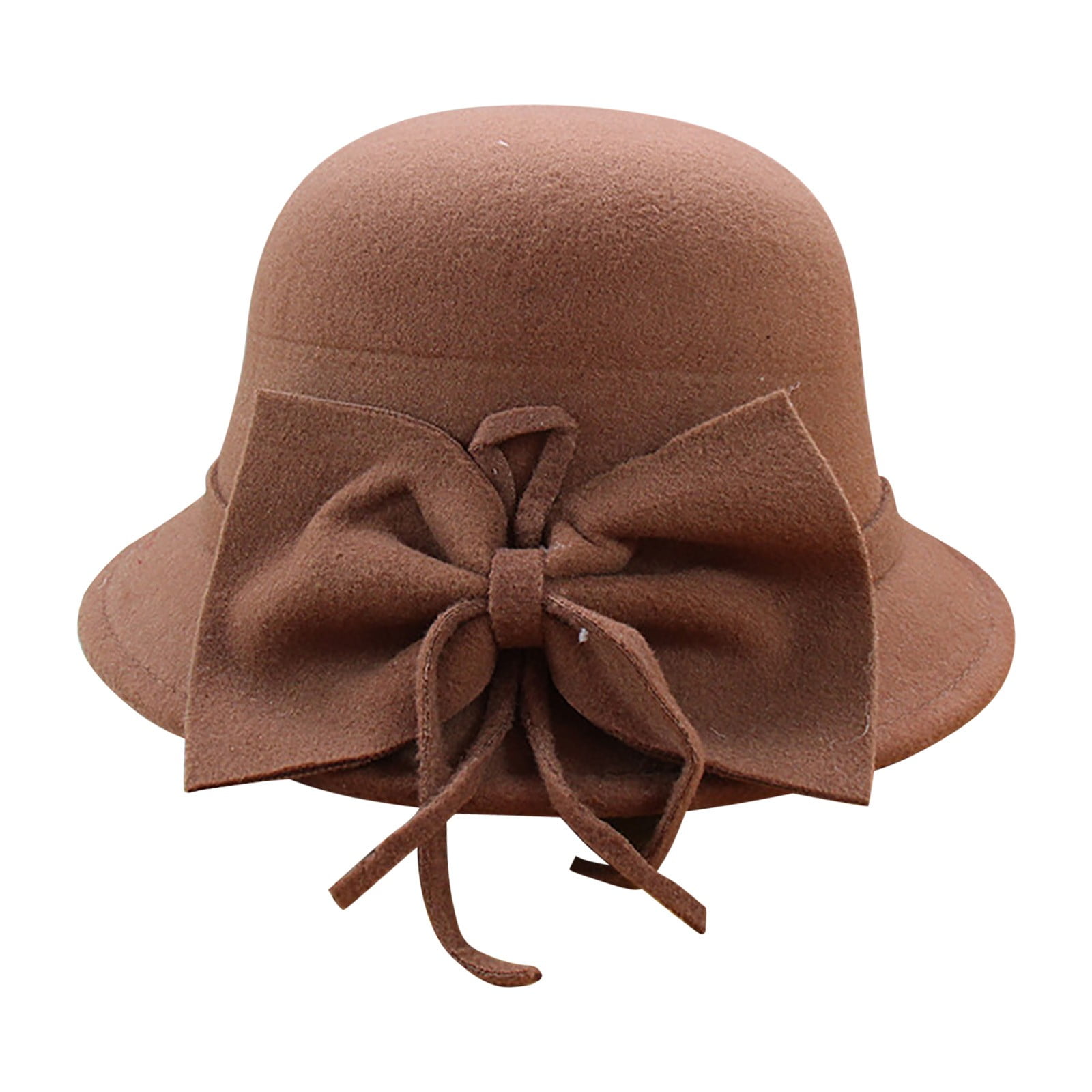 2DXuixsh Knit Bucket Hat Women's Autumn and Winter Bow Knot Round
