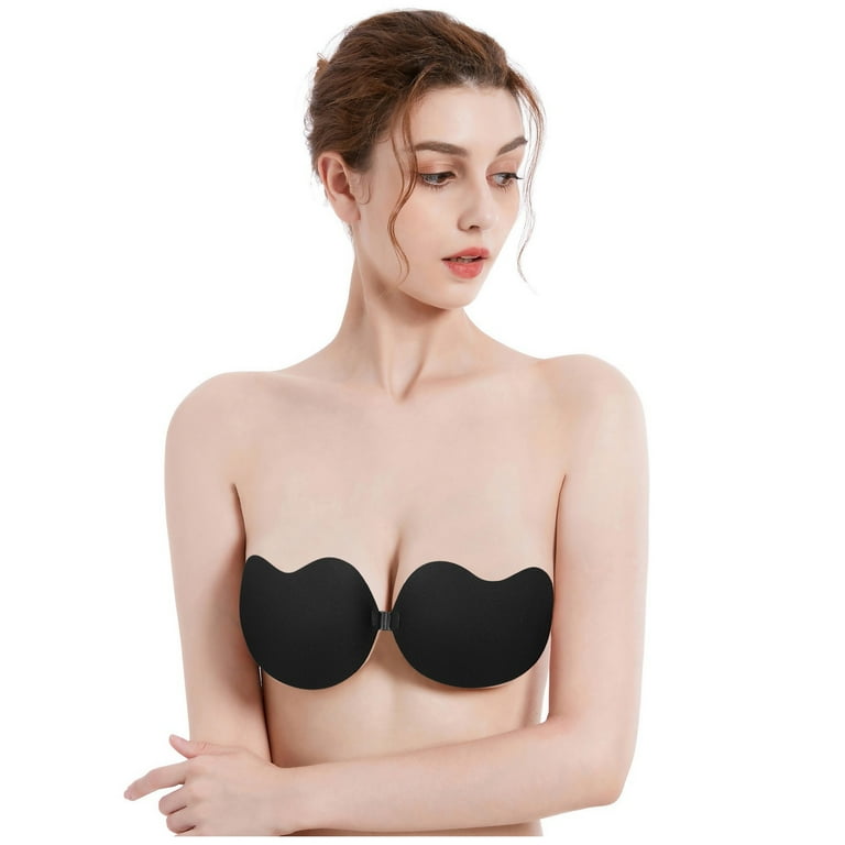 Strapless Bras for Big Busted Women Pushup Invisible Seamless Bra Wireless  Convertible Bandeau Bralette Lingerie Tops (Color : Natural, Size 