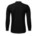 thumbnail image 1 of 2DXuixsh Long Sleeve Dressy Shirts Beach O Neck Casual Sleeve Men's Solid Top Blouse Fashion Long Button Men's Blouse Button Collar Fitted Dress Shirts for Men Black M, 1 of 10