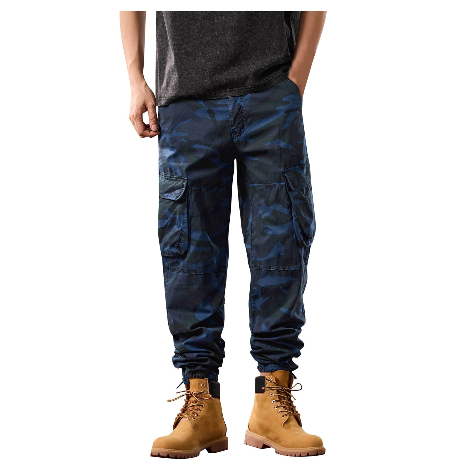 2DXuixsh Men's Casual Pants Men's Pocket Overalls Men's Spring/Summer