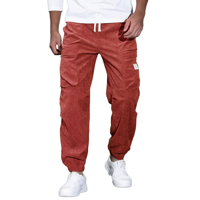 2DXuixsh Men's Joggers Pants Mens Workwear Pants Leg Loose Casual Pants