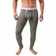 thumbnail image 1 of 2DXuixsh Mens C Ring Briefs Striped Long Thermal Low Breathe Leggings Patchwork Mens Pant Men's Underwear Fruit Of The Look Mens Underwear 95%Cotton+5%Spandex Brown Xl, 1 of 5
