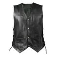 thumbnail image 1 of 2DXuixsh Mens Light Jacket Mens Fashion Casual Retro Solid Color Single Side Strap Vest Sleeveless Top Men Big and Tall Coats Black Xxxl, 1 of 6