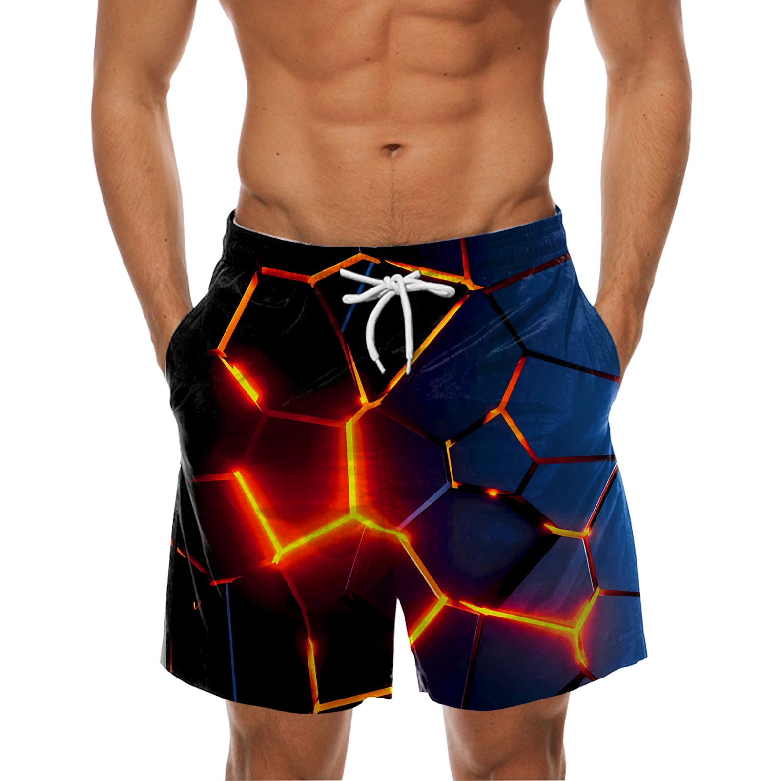 2DXuixsh Mens Long Swim Trunks Below Knee Mens Spring Summer