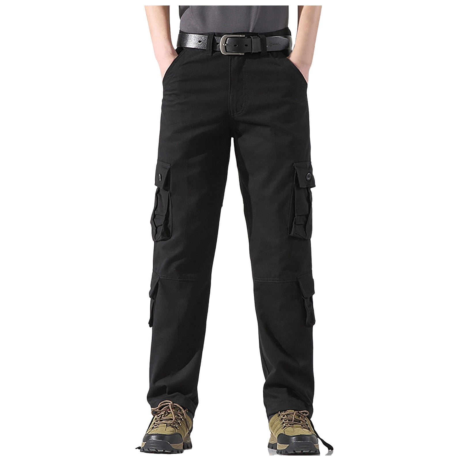 2DXuixsh Mens Pants Men's Straight Leg Outdoor Casual Trousers with