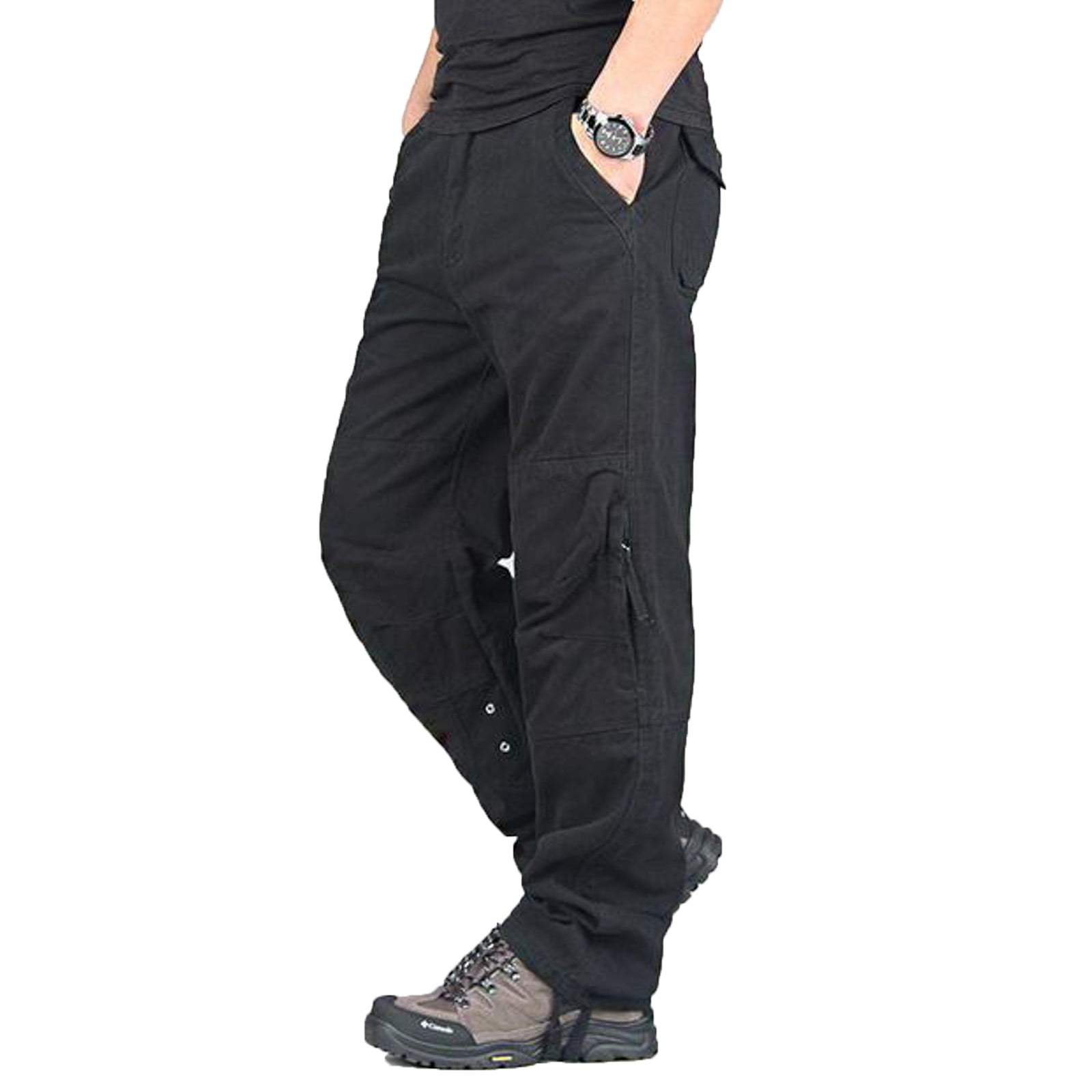 2DXuixsh Mens Pants Mens Loose High Waisted Large Size Casual Pants