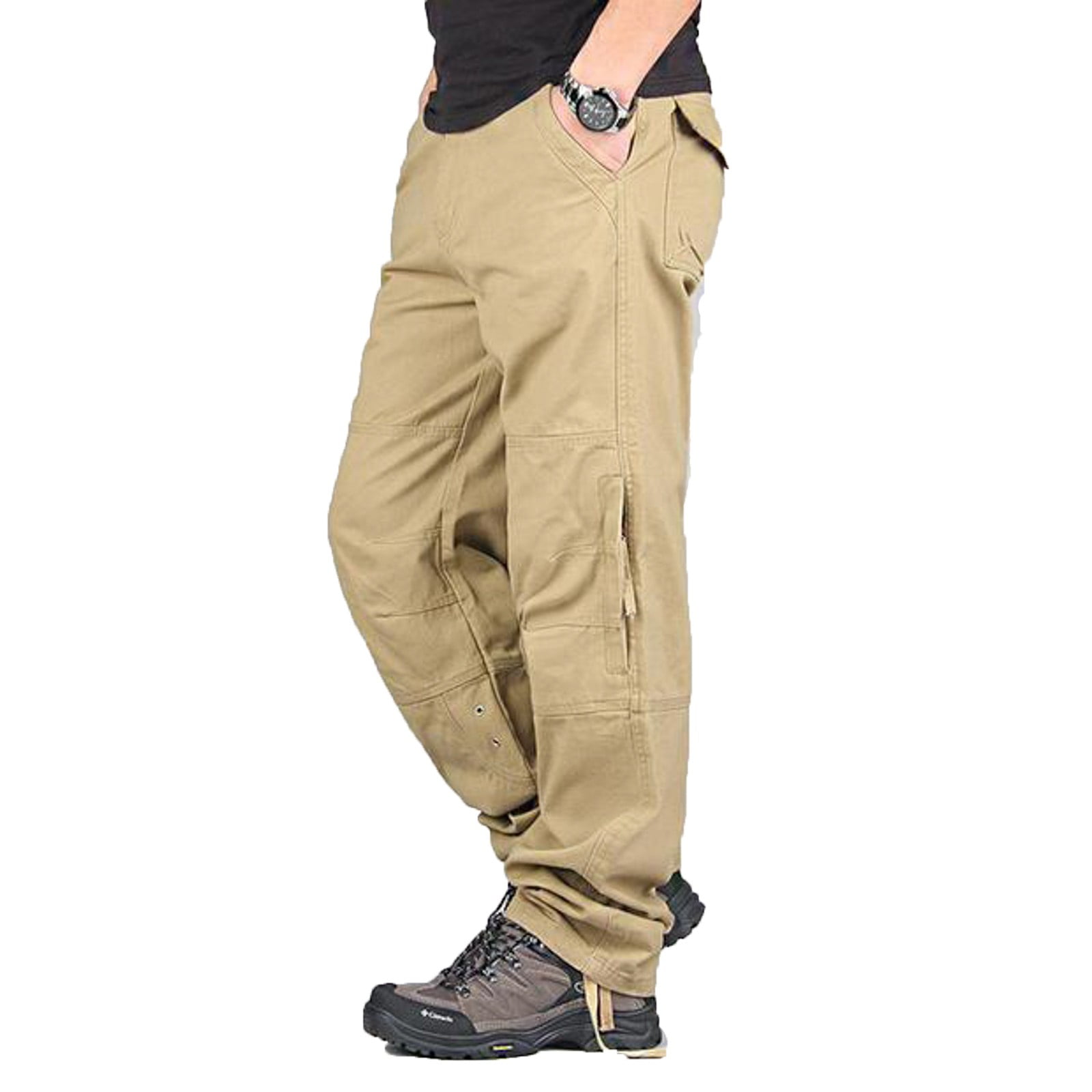 2DXuixsh Mens Pants Mens Loose High Waisted Large Size Casual Pants