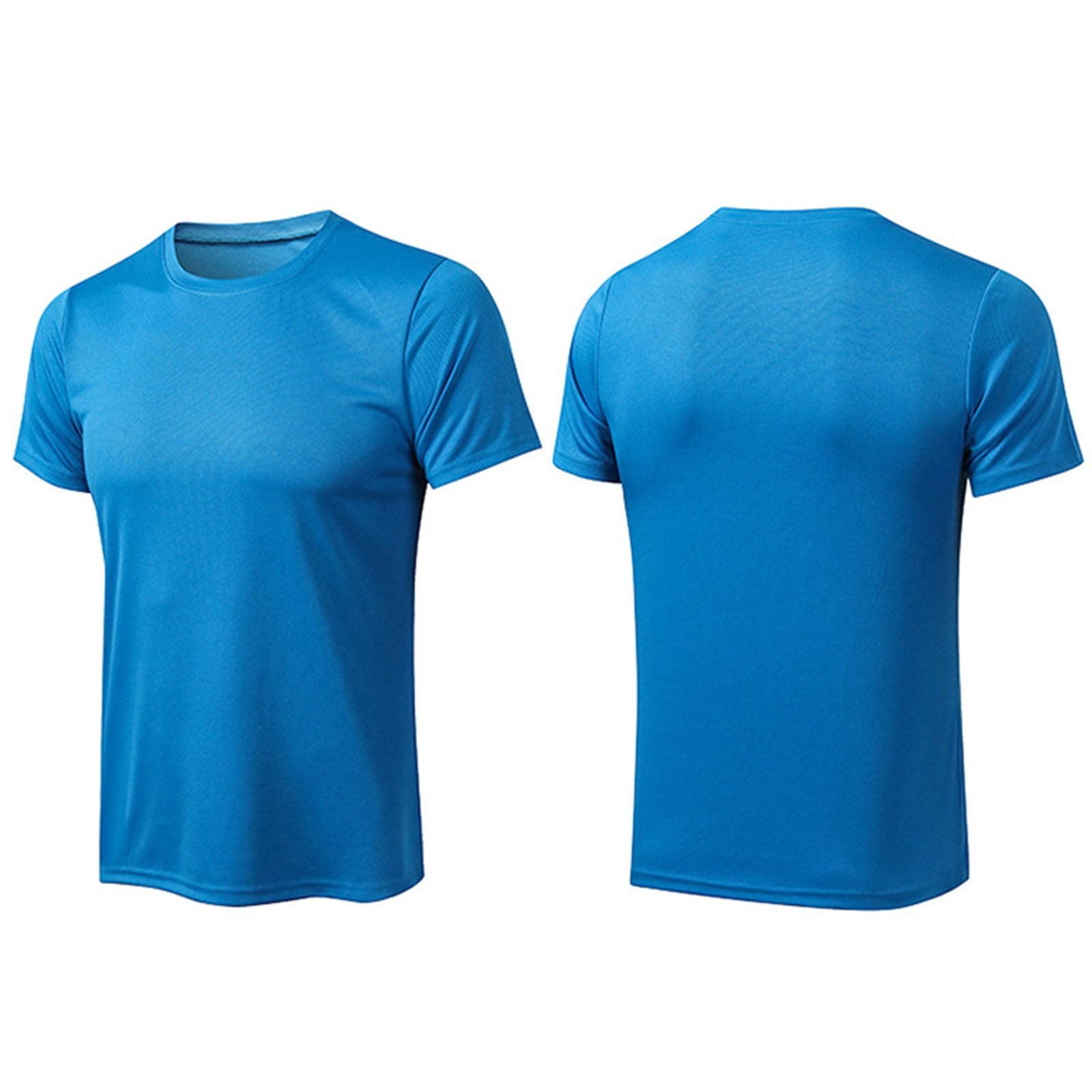 2DXuixsh Mens Shirts Mens Fitted Shirt TShirts Polyester Solid Color Workout Boy Slim Fit