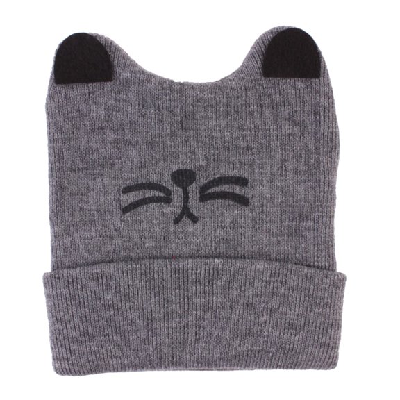 2DXuixsh Mittens Winter Boys Girls Baby Woolen Knit Cap for Winter Warmth Cute Cat Print Outwear for Babys Baby Hat 2T Toddler Winter Hat Cotton Blend Red