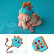 2DXuixsh Necessities Outfit Accessorie Baby Props Photography Knit Dinosaur Boy Baby Care Baby Boy Baby Book Baby Essentials Registry for Baby Hnitted Blue