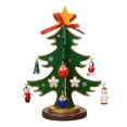 thumbnail image 1 of 2DXuixsh Ornament Set Christmas Decorations Small Christmas Tree Decorations Wooden Mini Christmas Tree Tabletop Decorations For Christmas Gifts Great Christmas Ornament Wood Green, 1 of 4