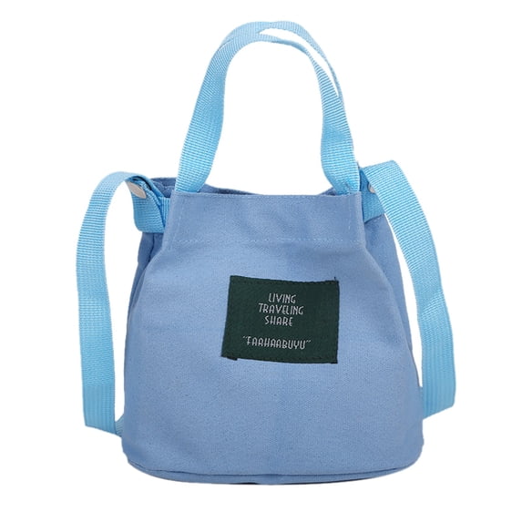 2DXuixsh Over Shoulder Bag Women Bag Fashion Simple Art Girl Canvas Bag Fresh Casual Messenger Bag Purses for Women Bags for Women Sky Blue One Size