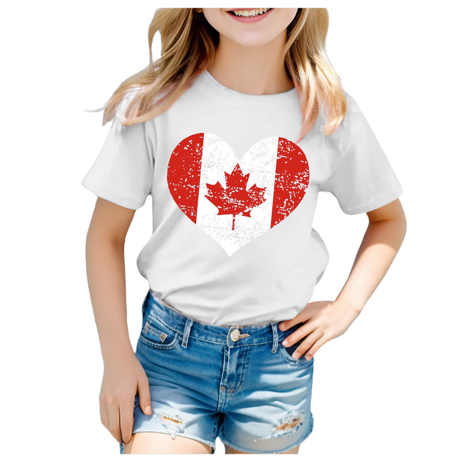 2DXuixsh Shirts for Girls Short Sleeve Tee Summer Sports Crewneck T