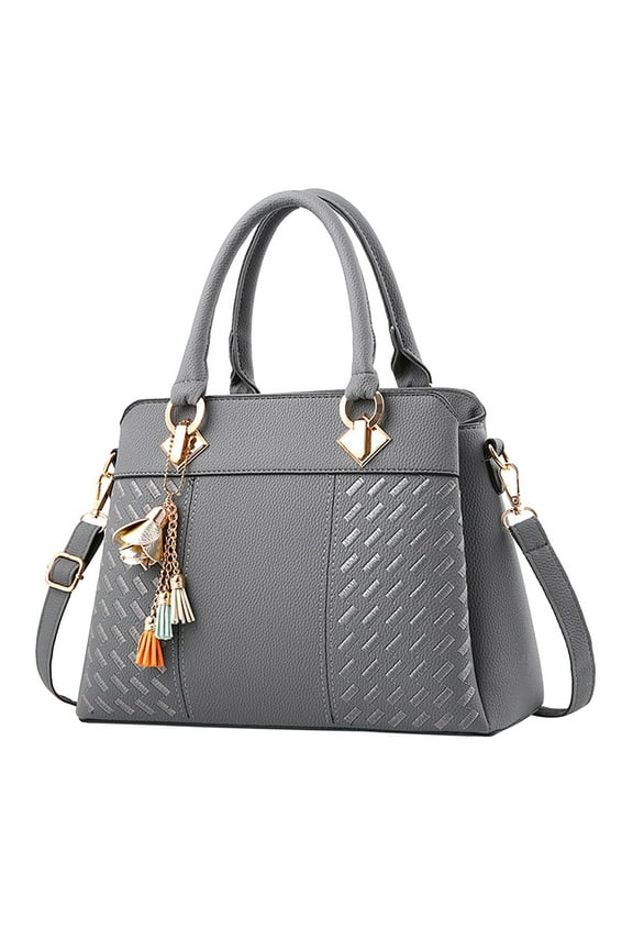 Storage Tote with Wheels Womens Handbags Ladies Purse Satchel Shoulder Bags Roomy Fashion Tote Leather Bag Purses for Women Grey One Size