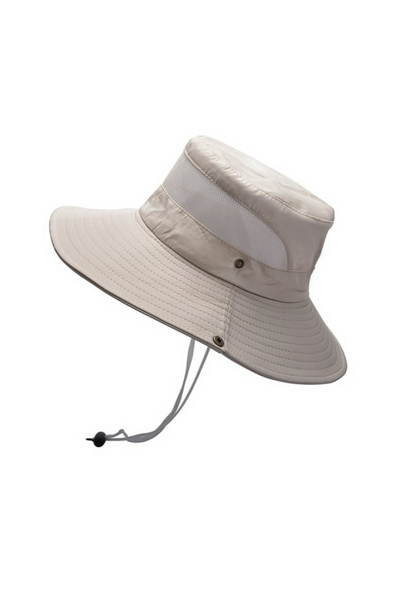 Summer Floppy Hat Fisherman Bucket Sun Mesh Mens Outdoor Breathable Hat Foldable Cap Baseball Caps Beach Hats for Small Heads Beige
