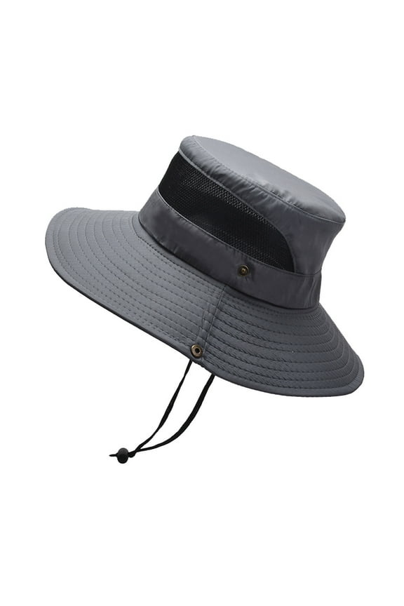 Summer Floppy Hat Fisherman Bucket Sun Mesh Mens Outdoor Breathable Hat Foldable Cap Baseball Caps Beach Hats for Small Heads Dark Gray