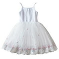 2DXuixsh Toddler Girls Sleeveless Embroidered Flowers Prints Tulle