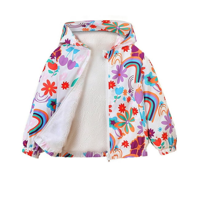 2DXuixsh Toddler Jacket Children's Girls' Autumn Winter Hooded Cartoon