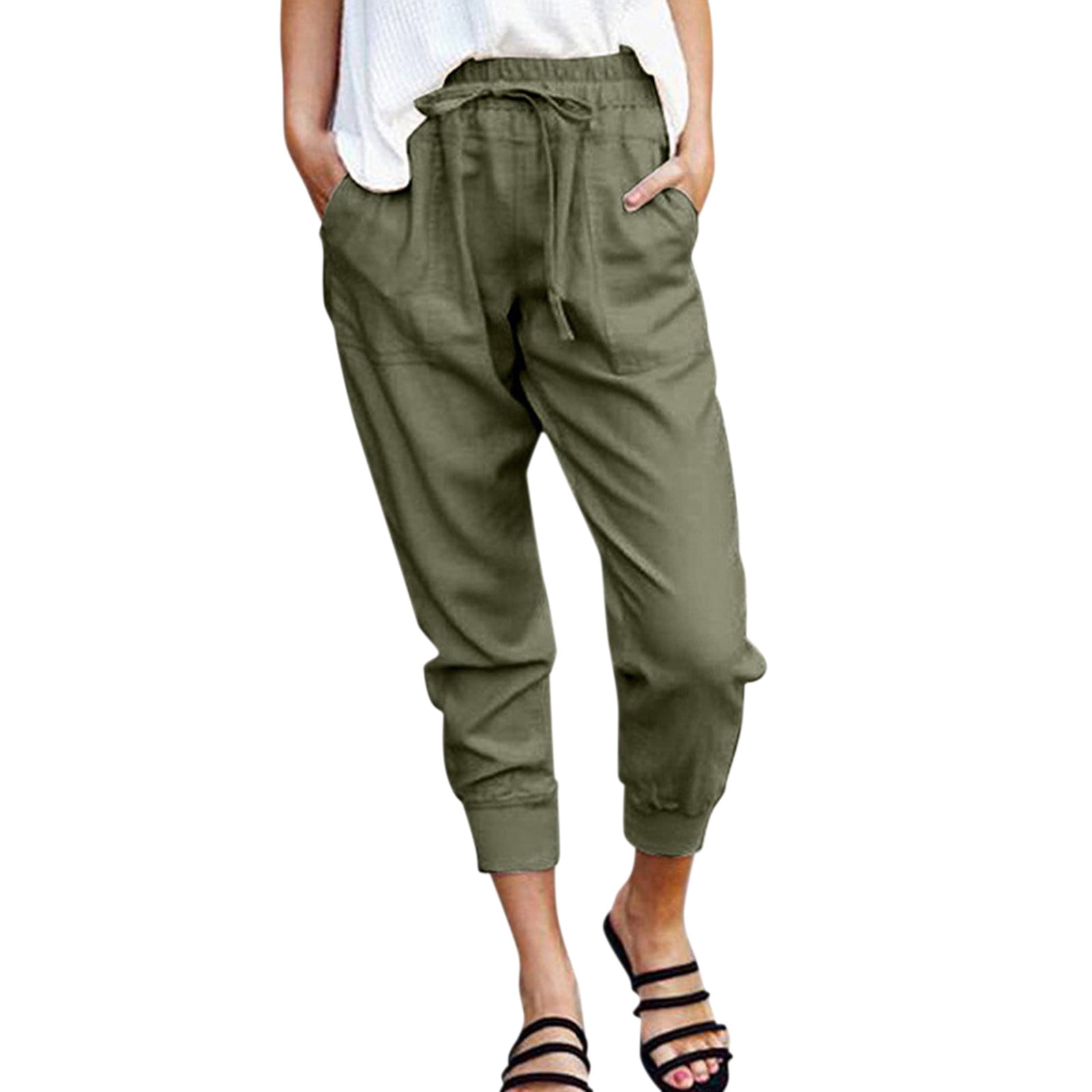 Buy Aurelia Olive Regular Fit Pants for Women's Online @ Tata CLiQ