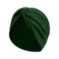 thumbnail image 1 of 2DXuixsh Turbans for Women Soft Tied Knot Fashion Cancer Turban Cap Chemo Headwrap Sleep Hat Autumn Winter Headscarf Hat Versatile Cotton Solid Color Hat Green, 1 of 3